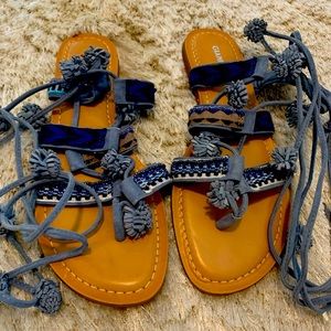 Gianni Bini Blue Lace up Sandal Size 7